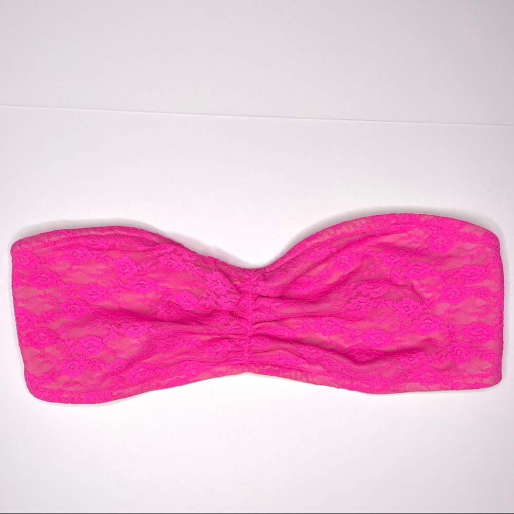 Victoria’s Secret PINK Lace Bandeau Bralette Bra Pink